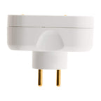 Zenitech - Adaptateur double 16 A pour façade - Blanc