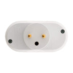 Zenitech - Adaptateur double 16 A pour façade - Blanc