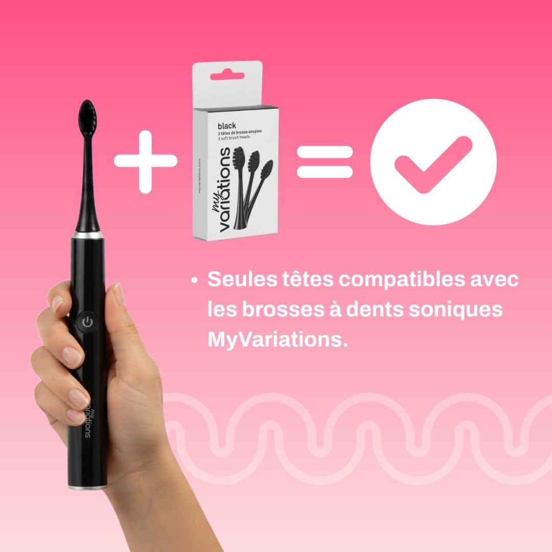 MyVariations - Pack de 3 têtes de brosse à dents sonique [Nylon Dupont]