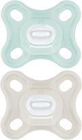 MAM Sucette Comfort, Naissance 0-2 mois, Bleu/Beige, Lot de 2 sucettes