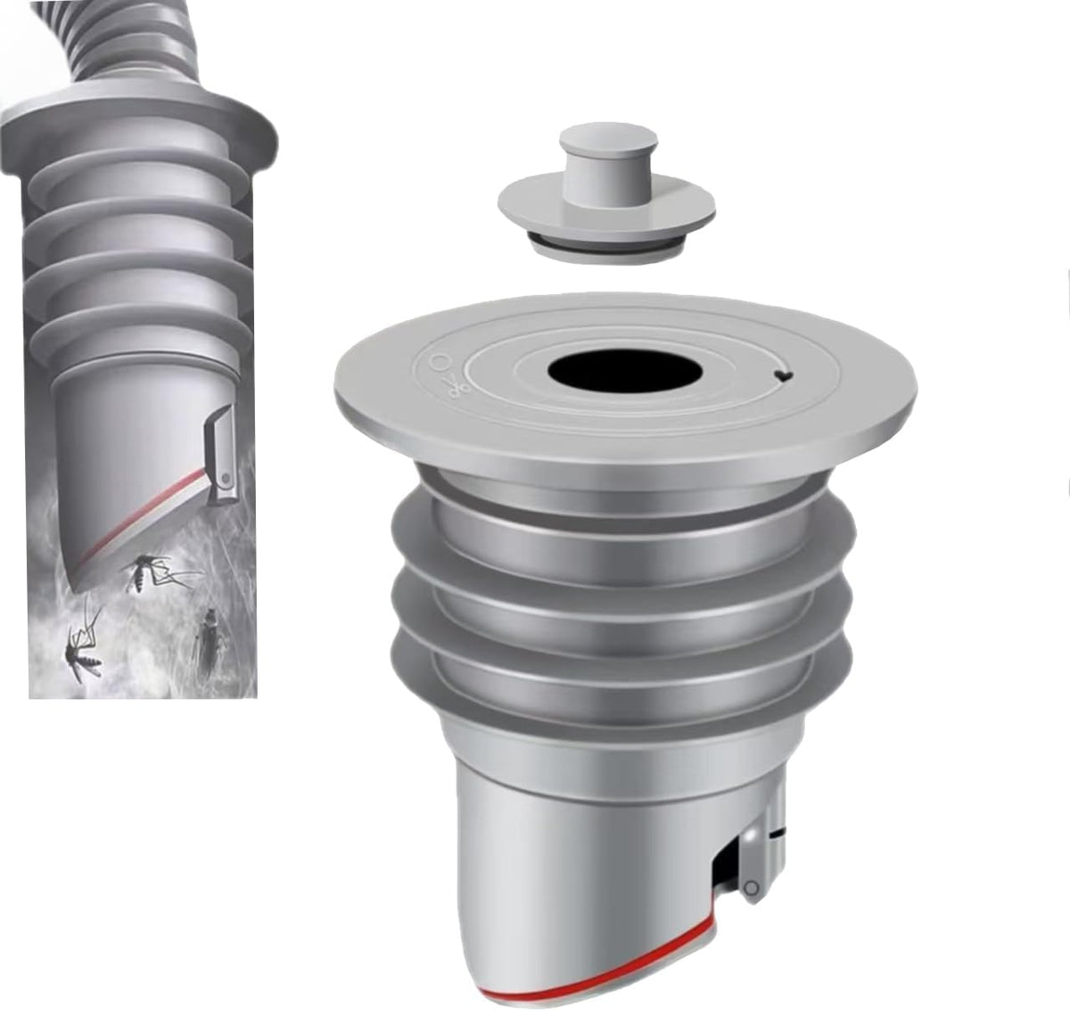 Bouchon anti-odeurs pour machine à laver, joint de tuyau de 35-40 mm, bouchon anti-odeurs et joint d'étanchéité pour tuyau d'évacuation de machine à laver (1 pièce)