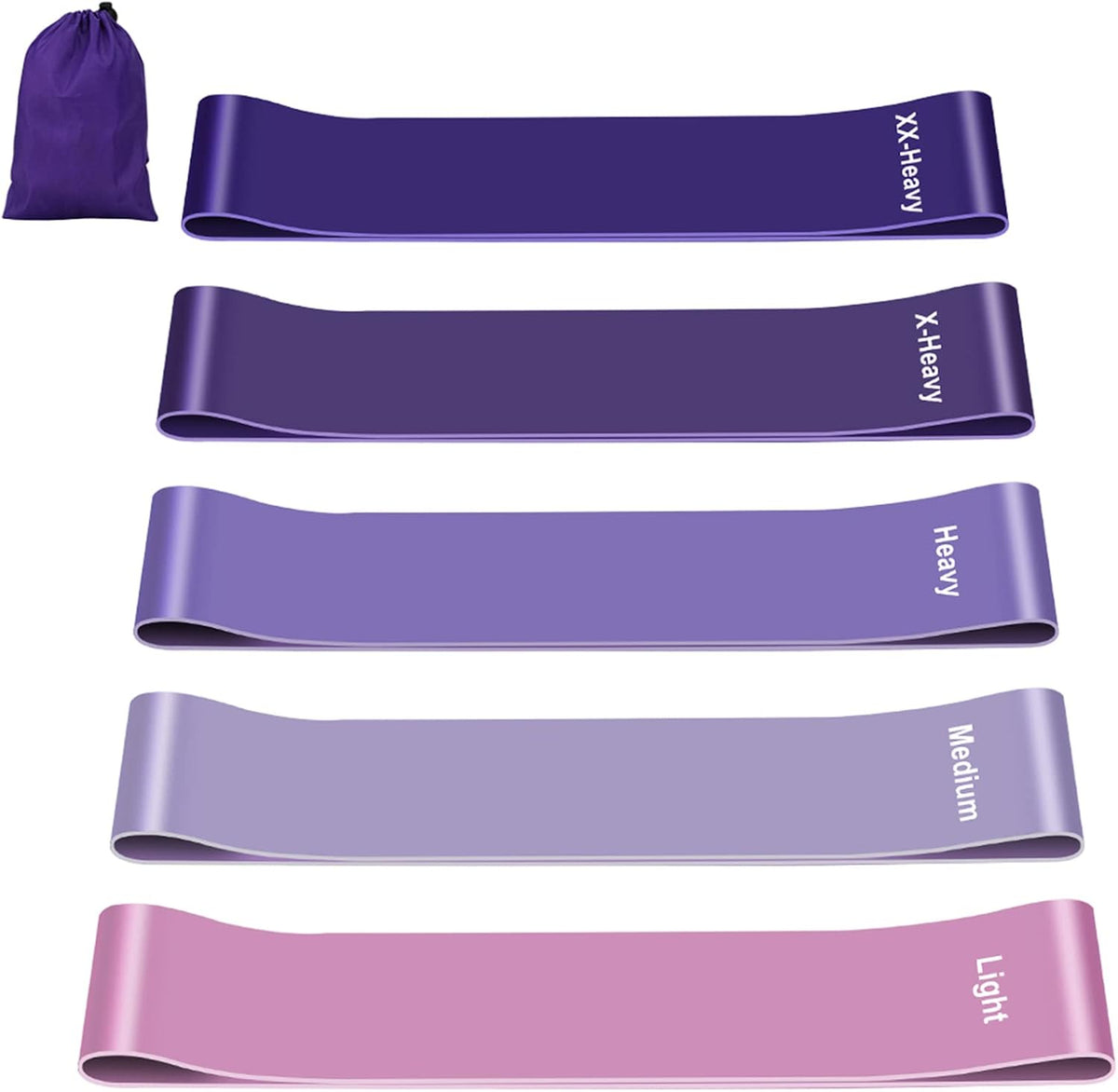 Fokky Élastiques de musculation [Lot de 5], bandes élastiques de musculation en latex