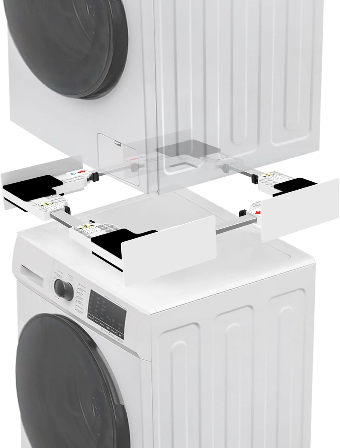 NIUXX Kit de superposition universel pour lave-linge et sèche-linge 46-66 cm