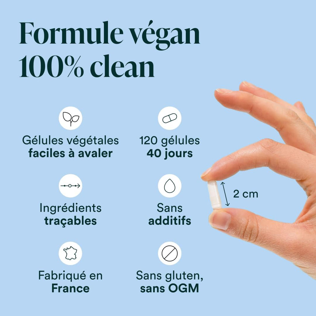 NOVOMA Bisglycinate de magnésium 300 mg + Vitamine B6, 120 gélules