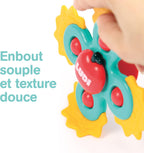 Ludi - Baby Hand Spinners - Jouets rotatifs à ventouse - Jouet d'éveil et de bain pour bébé - Dès 10 mois
