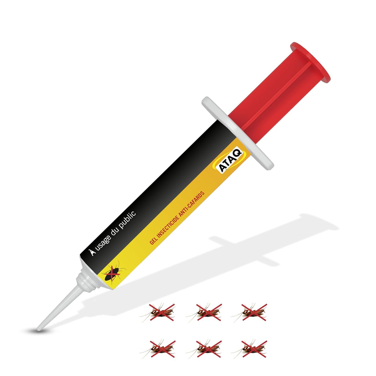 ATAQ - Gel Appât 10g Anti-Cafards Puissant Professionnel - Blattes - Insecticide - Éradicateur Efficace - Élimine Rapidement les Cafards – Formule professionnelle - résultat rapide