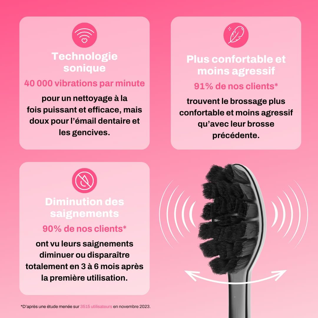 MyVariations - Pack de 3 têtes de brosse à dents sonique [Nylon Dupont]