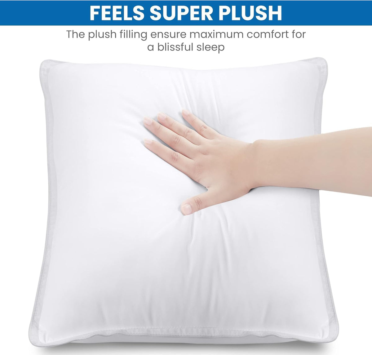 Utopia Bedding Lot de 2 Oreillers 60x60 cm, Coussins de Lit Blancs
