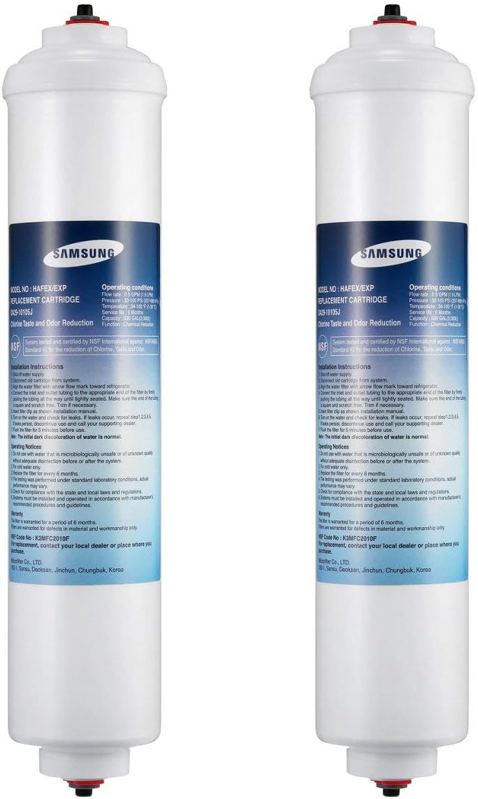 Filtres à eau externes pour réfrigérateur Samsung DA29-10105J, lot de 2