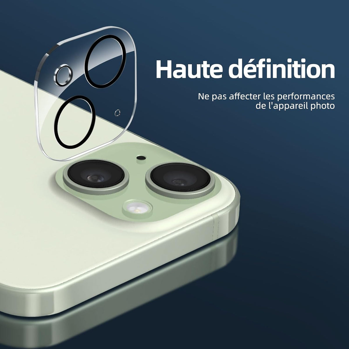 NEW'C Verre Trempé pour iPhone 15, Protection Écran + Caméra