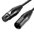 SHULIANCABLE Câble XLR, câble de microphone professionnel symétrique mâle vers femelle, compatible avec microphone, table de mixage, caméra, amplificateur, alimentation fantôme, haut-parleur (2M)