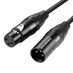 SHULIANCABLE Câble XLR, câble de microphone professionnel symétrique mâle vers femelle, compatible avec microphone, table de mixage, caméra, amplificateur, alimentation fantôme, haut-parleur (2M)