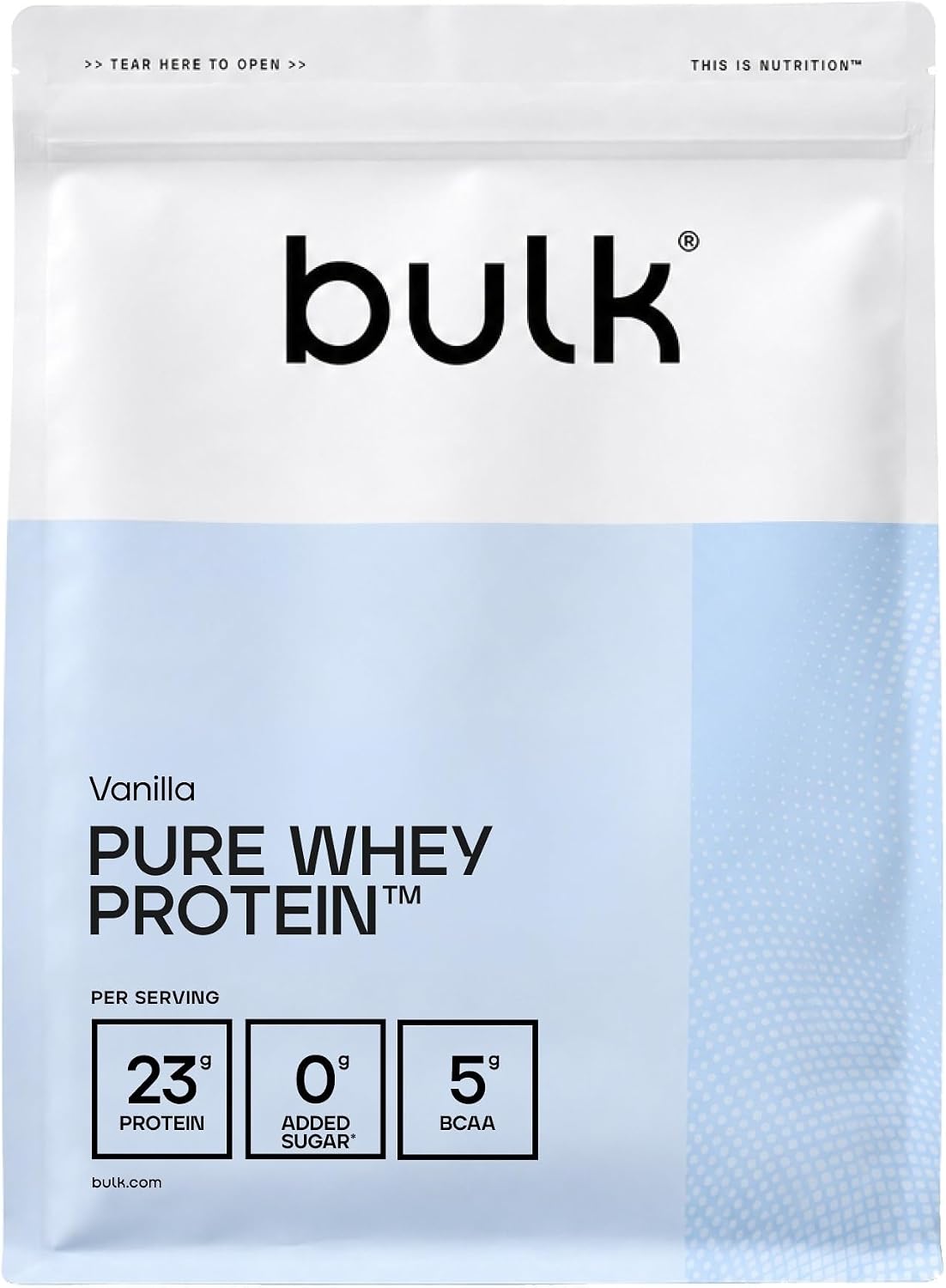 Protéine de lactosérum pure en poudre Bulk, vanille, 1 kg