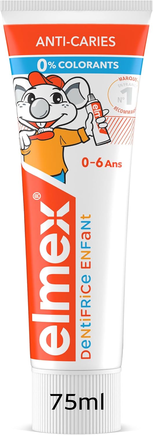 Dentifrice Elmex Bébé et Enfant 0-6 ans, anti-caries, 75 ml
