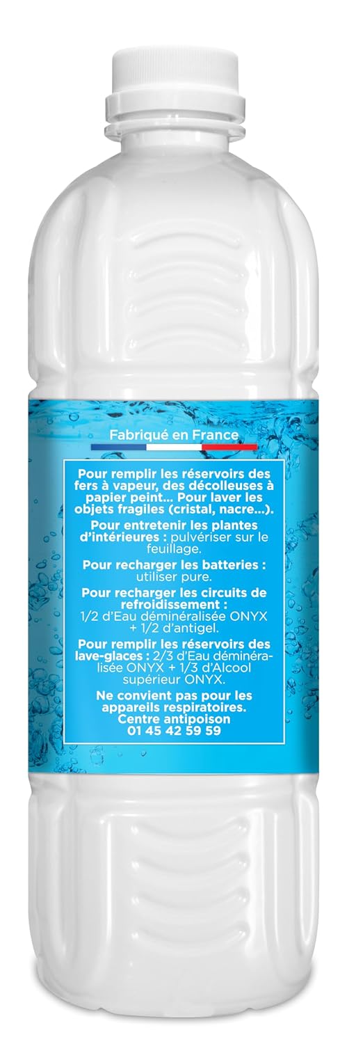 Onyx - Eau déminéralisée - Sans parfum - Évite l'entartrage - 1L