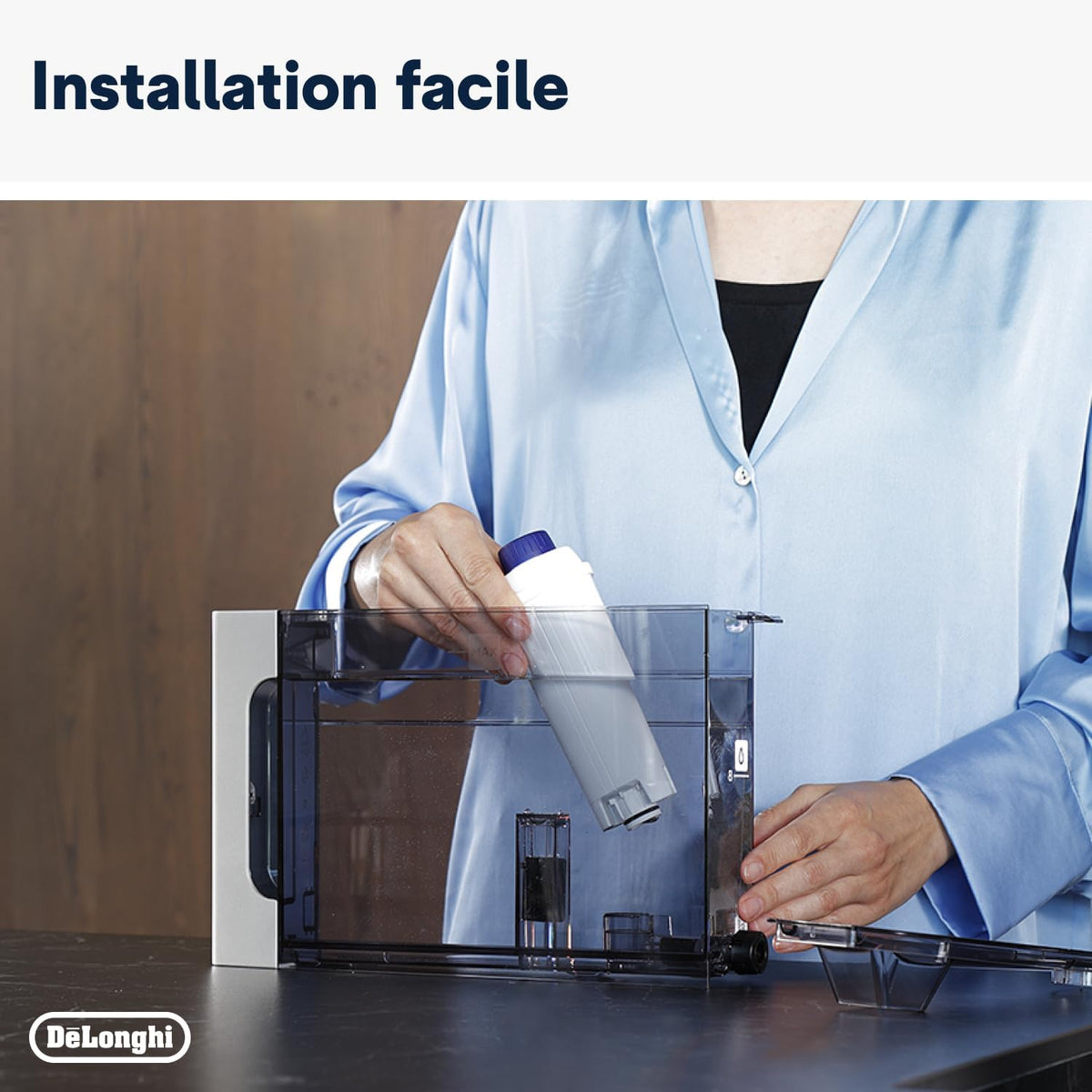 Filtre à eau De'Longhi DLS C002 à débit direct – Blanc