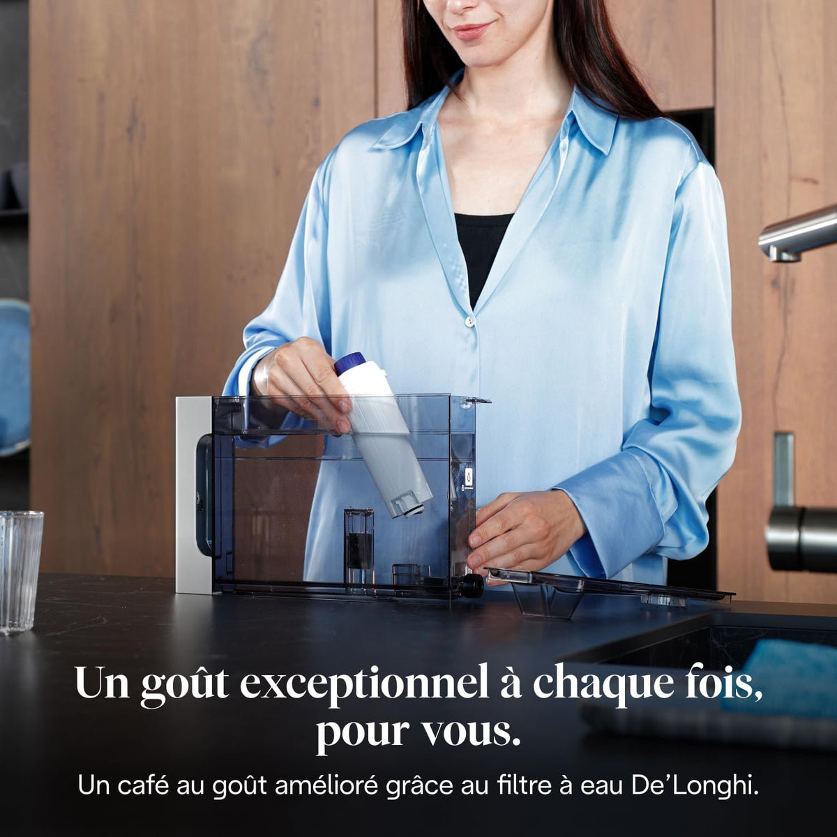 Filtre à eau De'Longhi DLS C002 à débit direct – Blanc