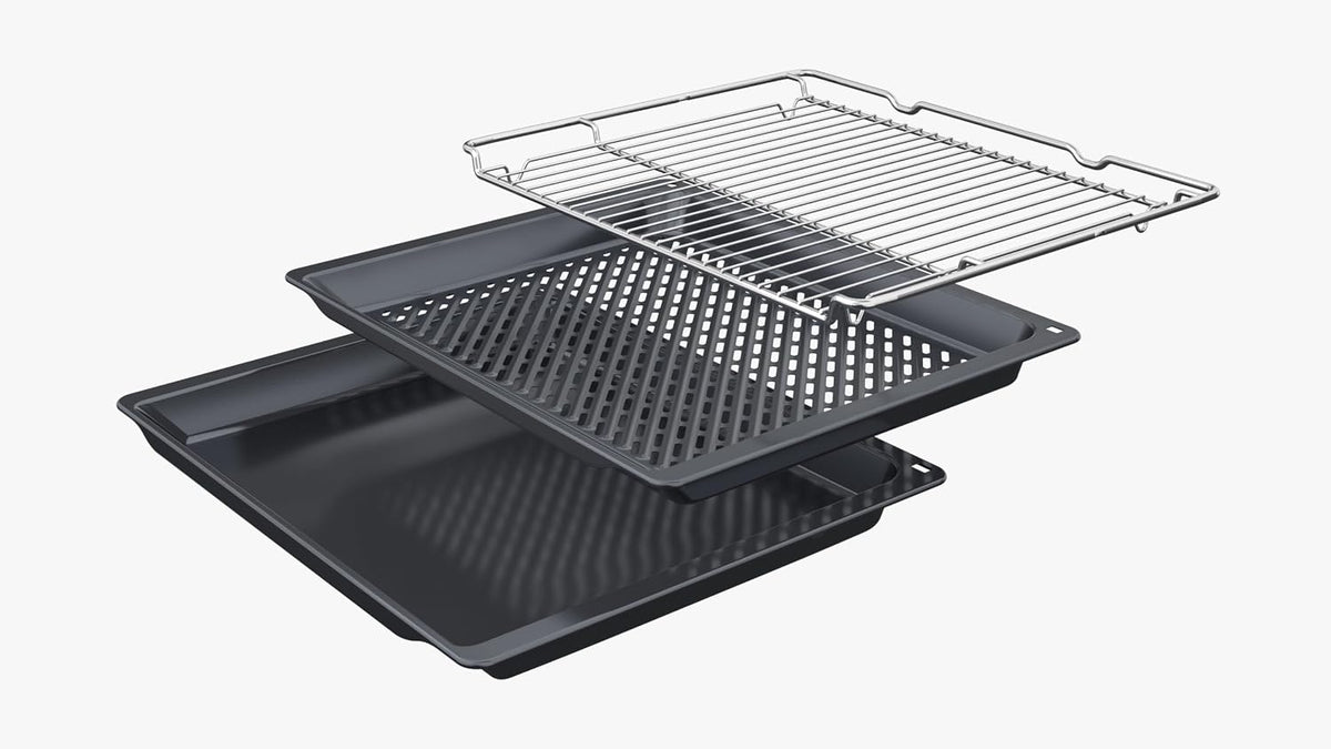 Bosch HQG572BB3F Série 4 - Four encastrable avec ajout de vapeur, pyrolyse, AirFry