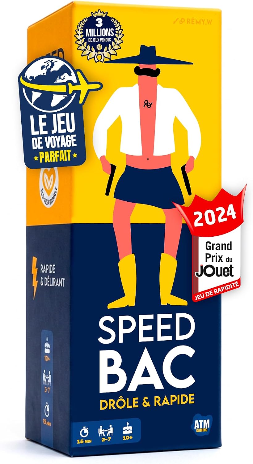 ATM Gaming Speedbac - Jeu de société pour famille et amis - 2 à 7 joueurs
