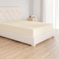 Amazon Basics Drap-housse, 160 x 200 x 30 cm, en microfibre de polyester pour matelas épais jusqu'à 30 cm, beige