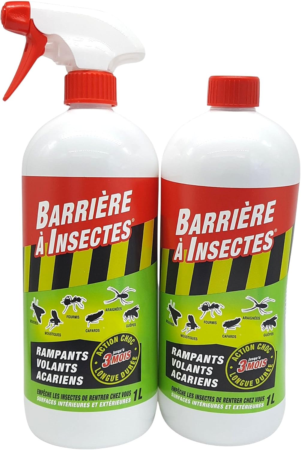 BARRIÈRE À INSECTES Insectes rampants, volants, acariens – Prêt à l'emploi 1 L + recharge de 1 L, sans objet