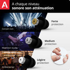 Alpine MusicSafe Pro Bouchons d'oreilles haute fidélité pour musiciens, 3 jeux de filtres