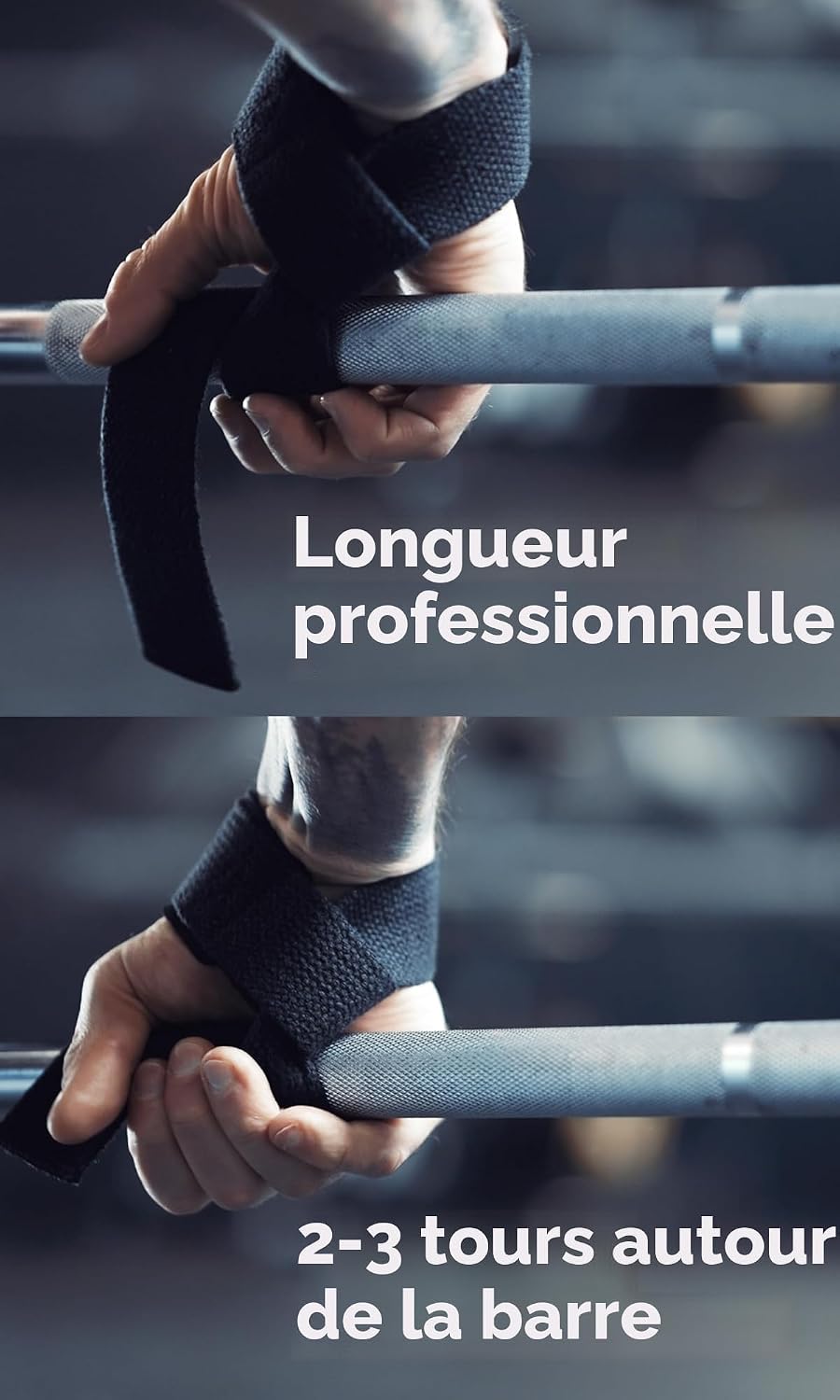Fitgriff® Sangles de Tirage Musculation - Lifting Straps pour Fitness, Haltérophilie, Gym - Accessoires Salle de Sport