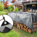 VOUNOT® Bâche de Protection en Polyéthylène 240g/m² Bâche Imperméable Ultra Lourde et Résistante Revêtue des Deux Côtés avec Œillets en Aluminium Couverture Étanche pour Jardin, Piscine 4x6m