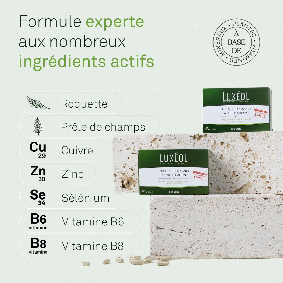 LUXÉOL - Pousse Croissance & Fortification - Complément Alimentaire Cheveux