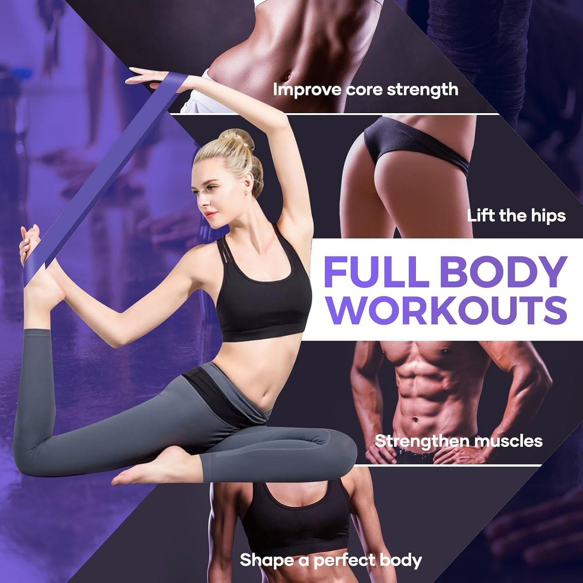 Fokky Élastiques de musculation [Lot de 5], bandes élastiques de musculation en latex