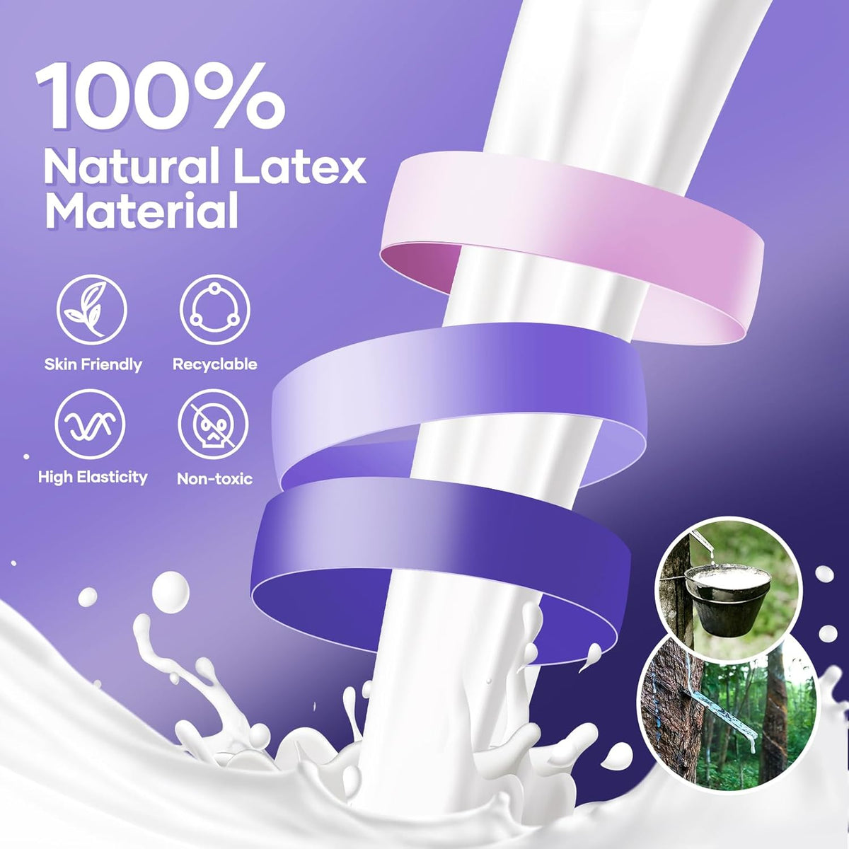Fokky Élastiques de musculation [Lot de 5], bandes élastiques de musculation en latex