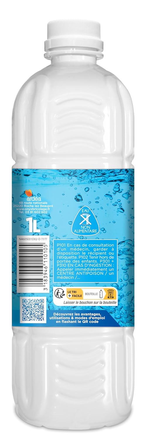 Onyx - Eau déminéralisée - Sans parfum - Évite l'entartrage - 1L