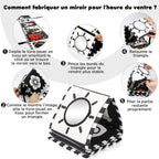 URMYWO Livre Noir et Blanc pour Bébé, Jouet d'Éveil pour Bébé 0-12 Mois, Tummy Time pour Bébé