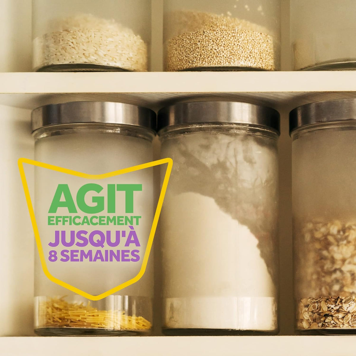 Raid Piège Mites Alimentaires - Piège Anti-Mites - Sans insecticide - Jusqu'à 8 semaines d'efficacité - 2 pièges