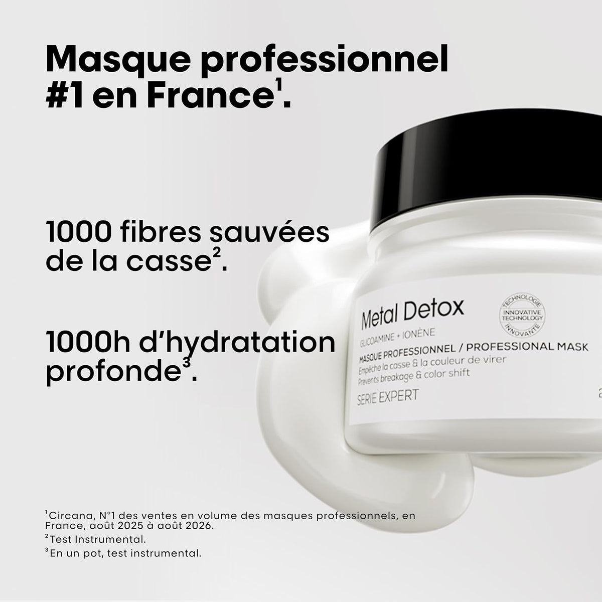 L'ORÉAL PROFESSIONNEL - Masque Metal Detox - Cheveux secs et abîmés - 250 ml