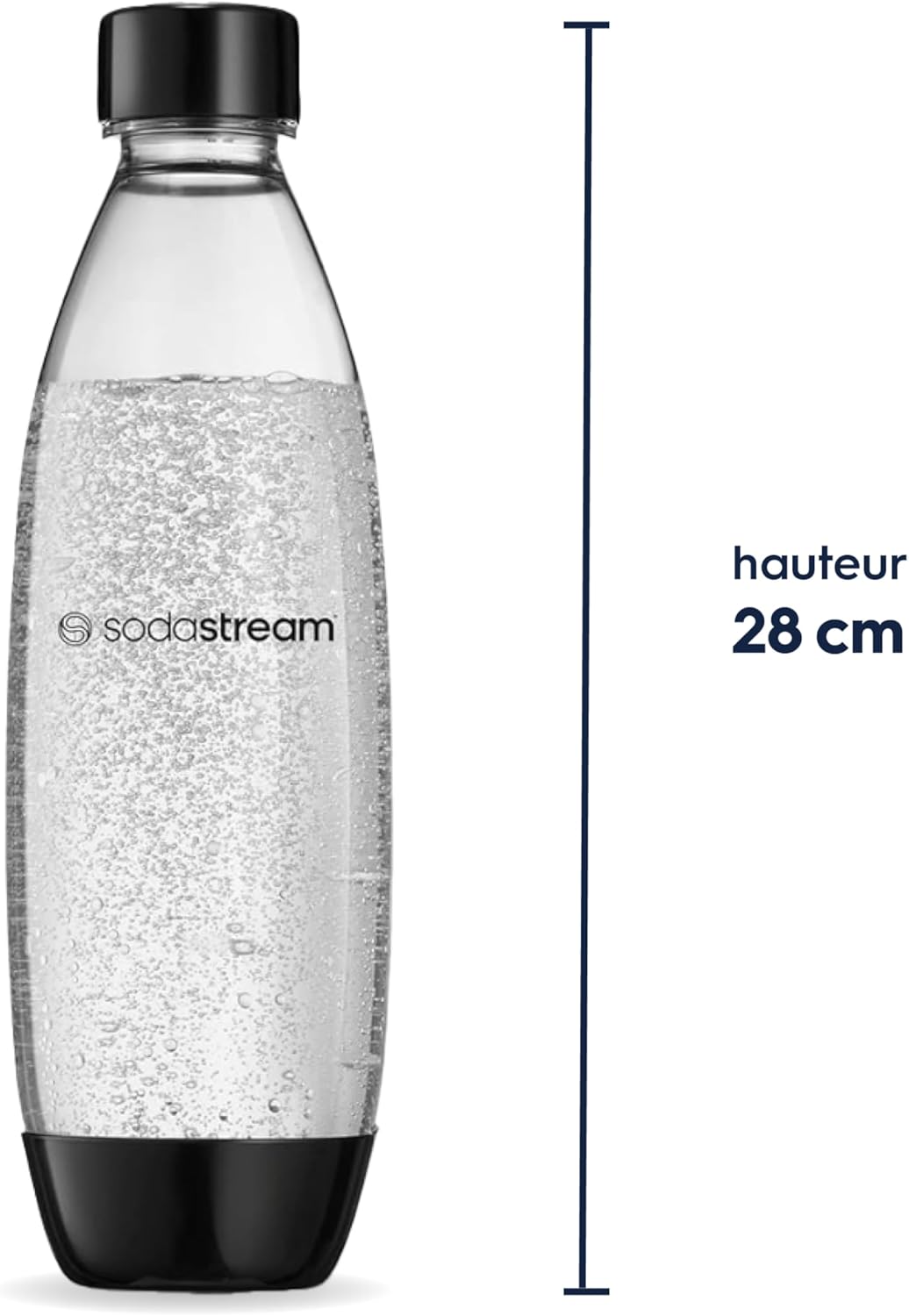Lot de 2 bouteilles réutilisables SodaStream Fuse 1L sans BPA | Noires