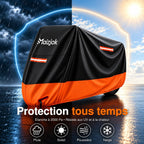 Maizjok® Housse de protection moto extérieur étanche, bâche moto imperméable 210D