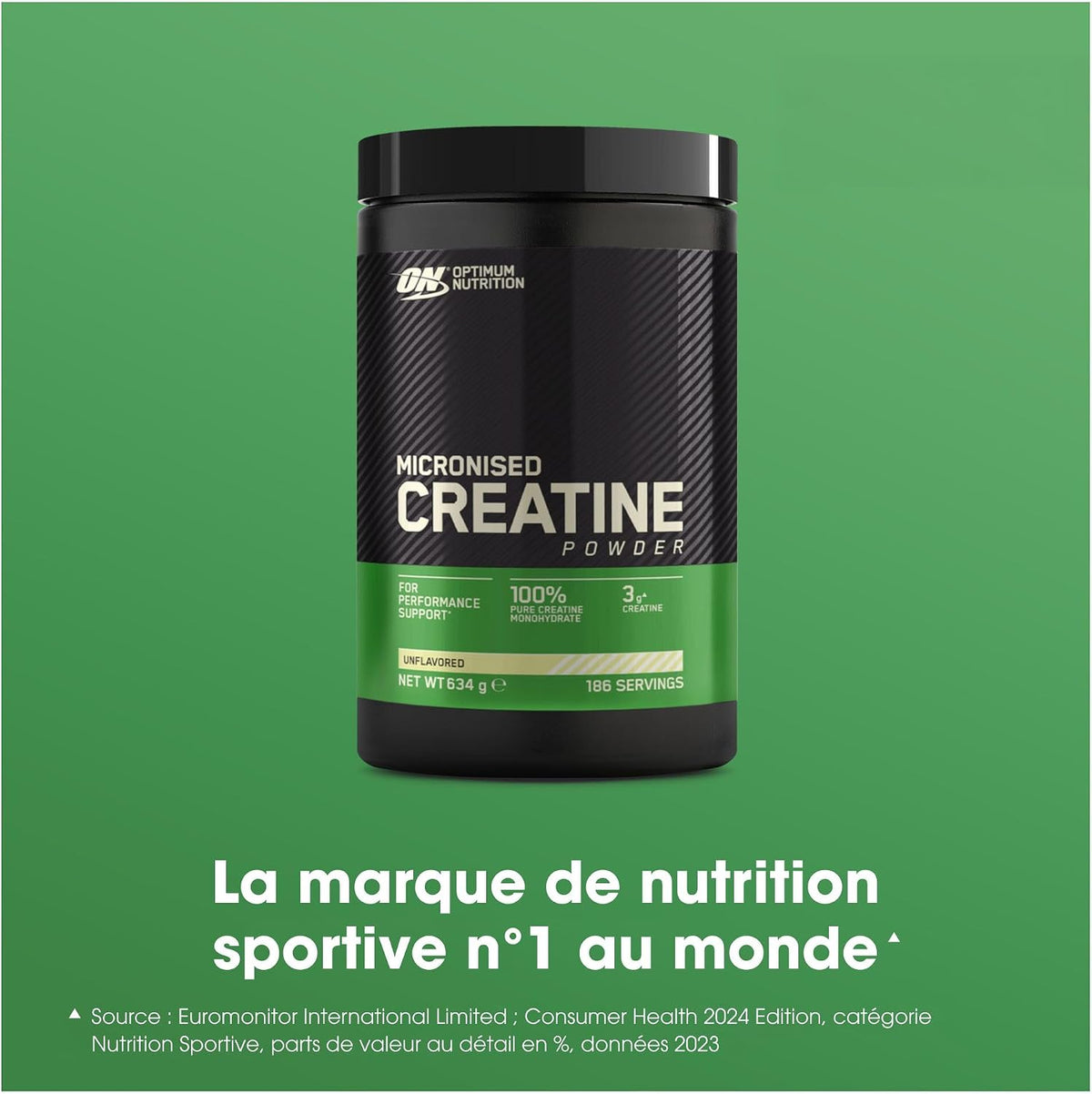 Poudre de Créatine Monohydrate Micronisée Optimum Nutrition, 634g