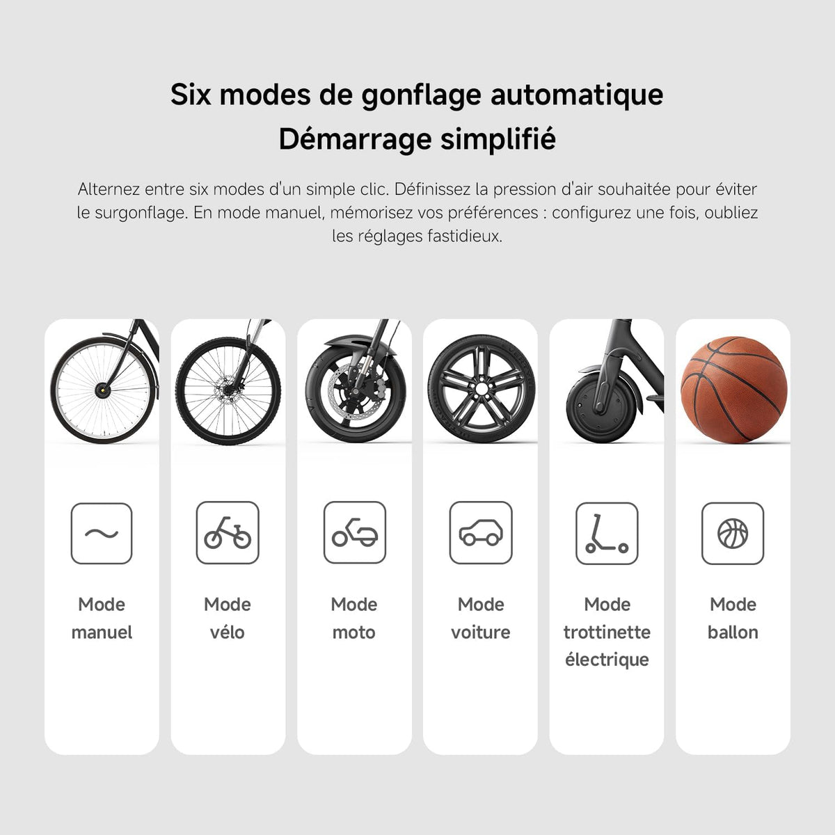 Compresseur d'air électrique portable Xiaomi 2 pour pneus de voiture