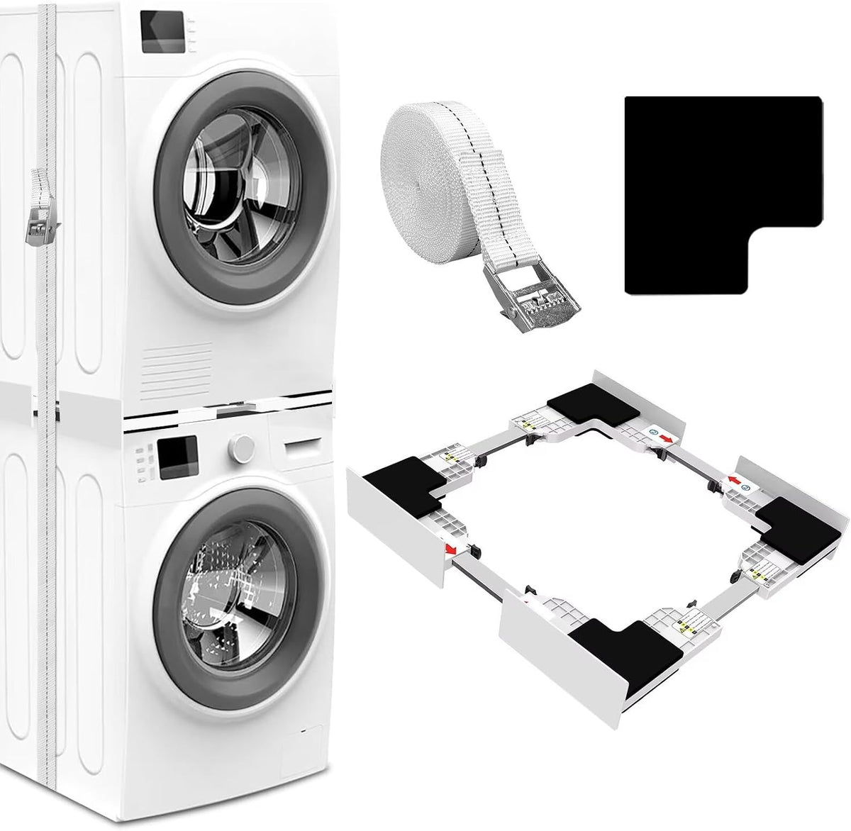 NIUXX Kit de superposition universel pour lave-linge et sèche-linge 46-66 cm