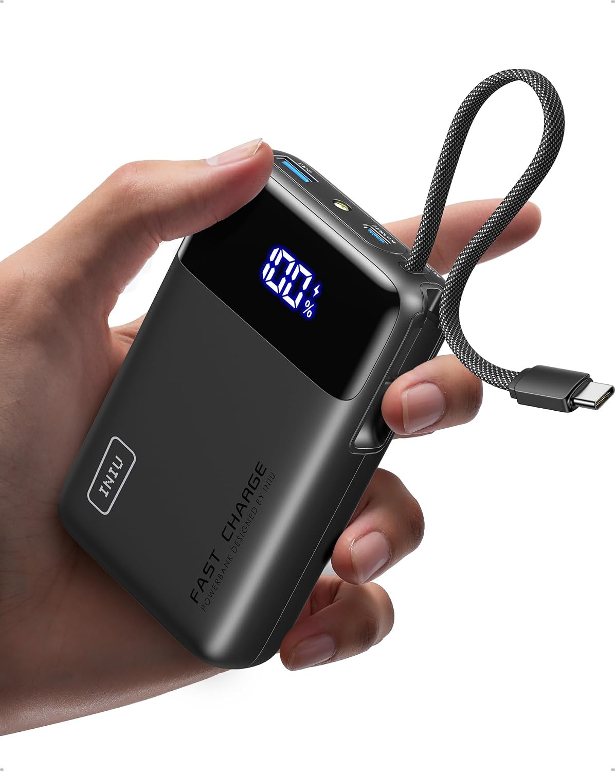 Batterie externe INIU, petit chargeur portable 20 000 mAh, charge rapide 45 W pour voyage