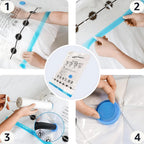 Amazon Basics Sacs de rangement sous vide avec pompe manuelle, fermeture éclair, 5 pièces, taille L, transparent