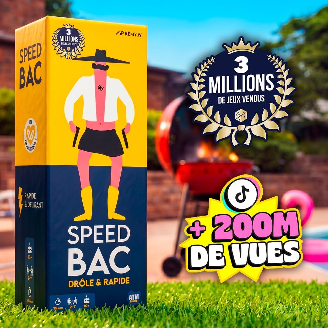 ATM Gaming Speedbac - Jeu de société pour famille et amis - 2 à 7 joueurs