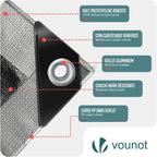 VOUNOT® Bâche de Protection en Polyéthylène 240g/m² Bâche Imperméable Ultra Lourde et Résistante Revêtue des Deux Côtés avec Œillets en Aluminium Couverture Étanche pour Jardin, Piscine 4x6m