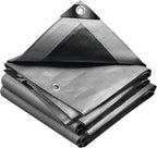 VOUNOT® Bâche de Protection en Polyéthylène 240g/m² Bâche Imperméable Ultra Lourde et Résistante Revêtue des Deux Côtés avec Œillets en Aluminium Couverture Étanche pour Jardin, Piscine 4x6m