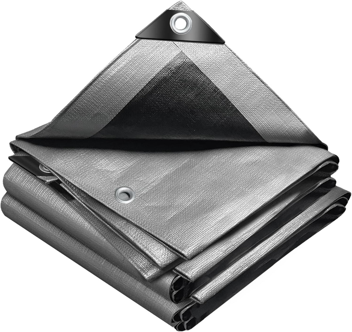 VOUNOT® Bâche de Protection en Polyéthylène 240g/m² Bâche Imperméable Ultra Lourde et Résistante Revêtue des Deux Côtés avec Œillets en Aluminium Couverture Étanche pour Jardin, Piscine 4x6m