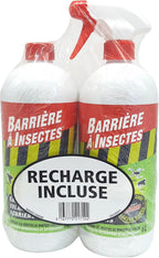 BARRIÈRE À INSECTES Insectes rampants, volants, acariens – Prêt à l'emploi 1 L + recharge de 1 L, sans objet