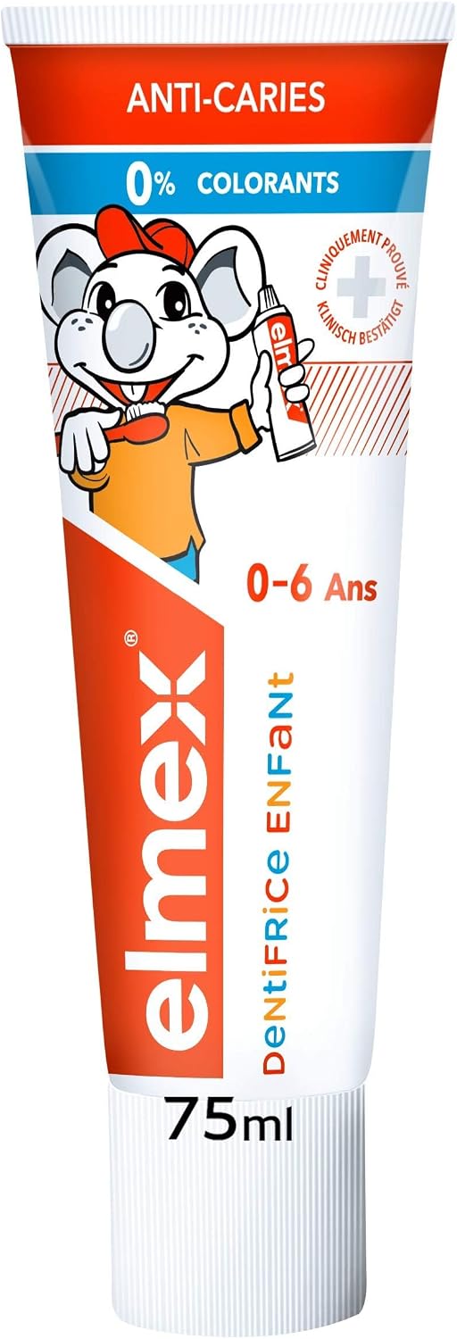 Dentifrice Elmex Bébé et Enfant 0-6 ans, anti-caries, 75 ml