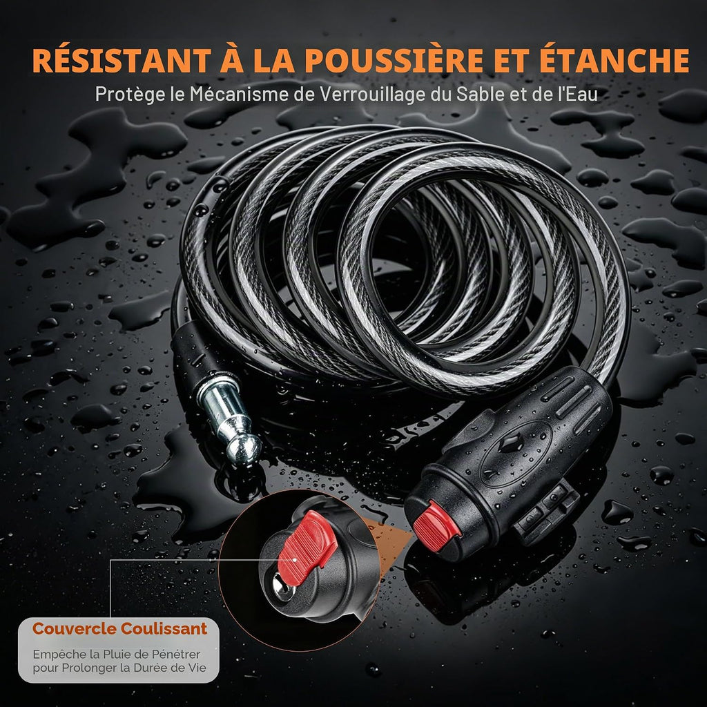 GRIFEMA GA1204-12, Chaîne antivol pour vélo 120 cm