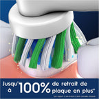 Oral-B Brossettes de rechange Cross Action, lot de 8, Blanches